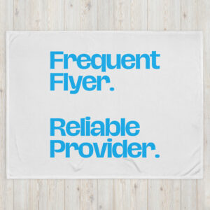 Frequent Flyer Throw Blanket